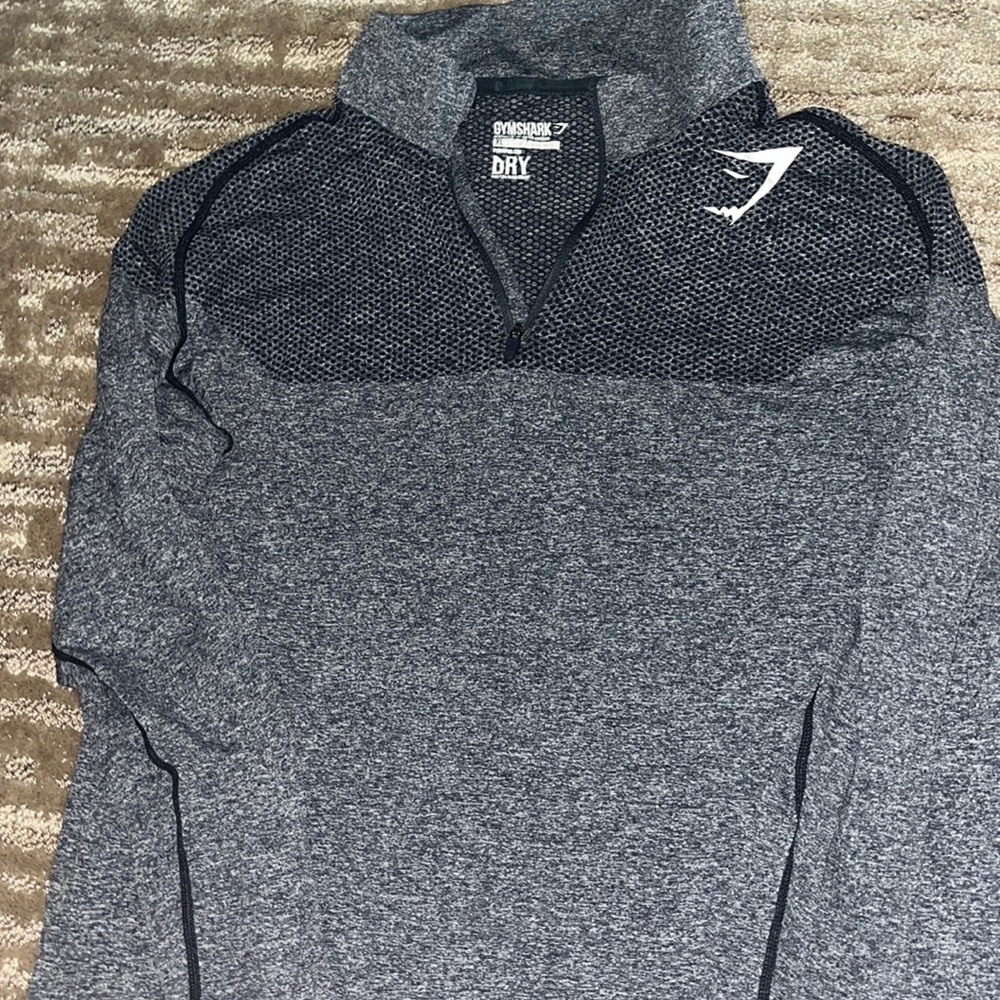 gymshark phnatom 1/4 zip blue